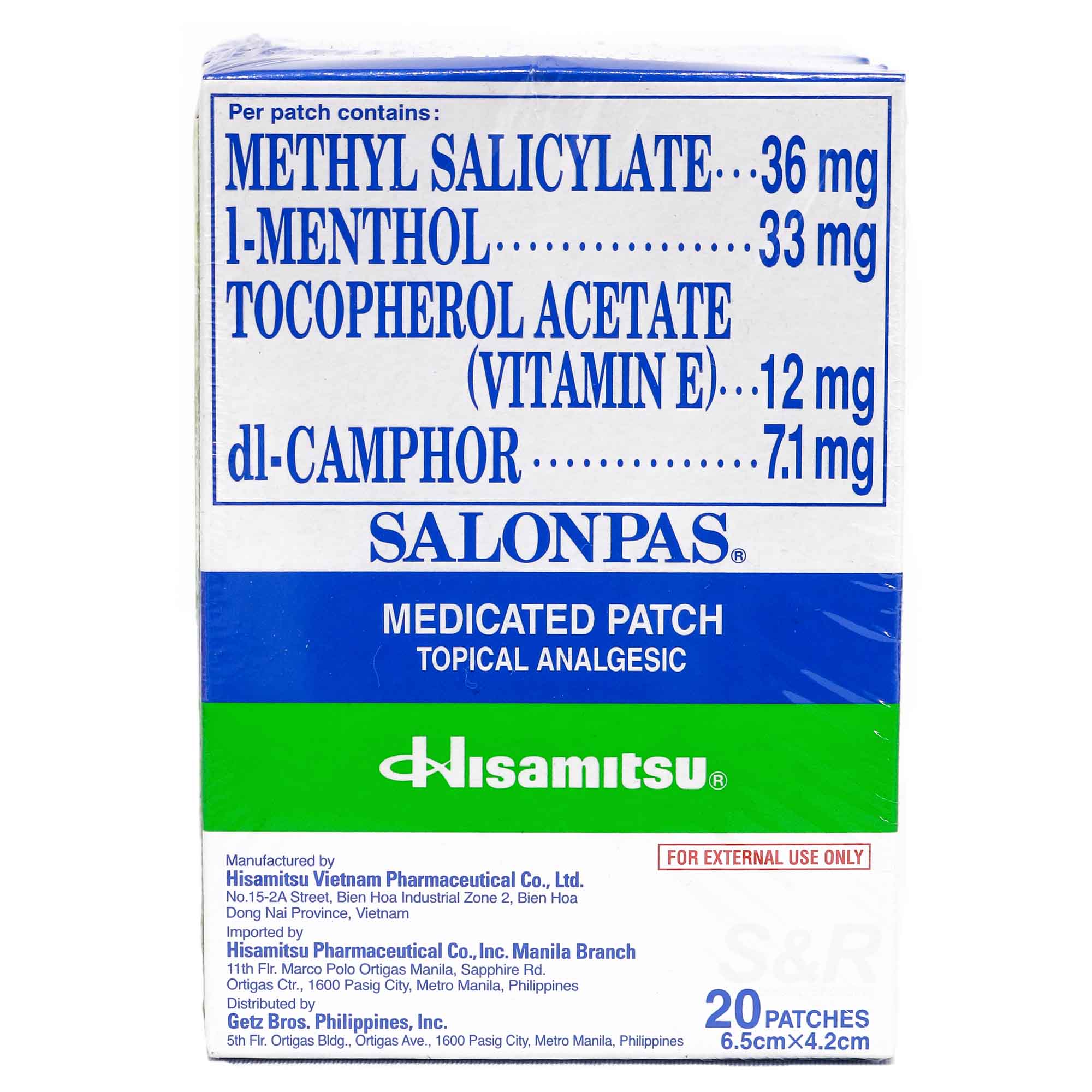 Hisamitsu Salonpas Medicated Patch 5 packs